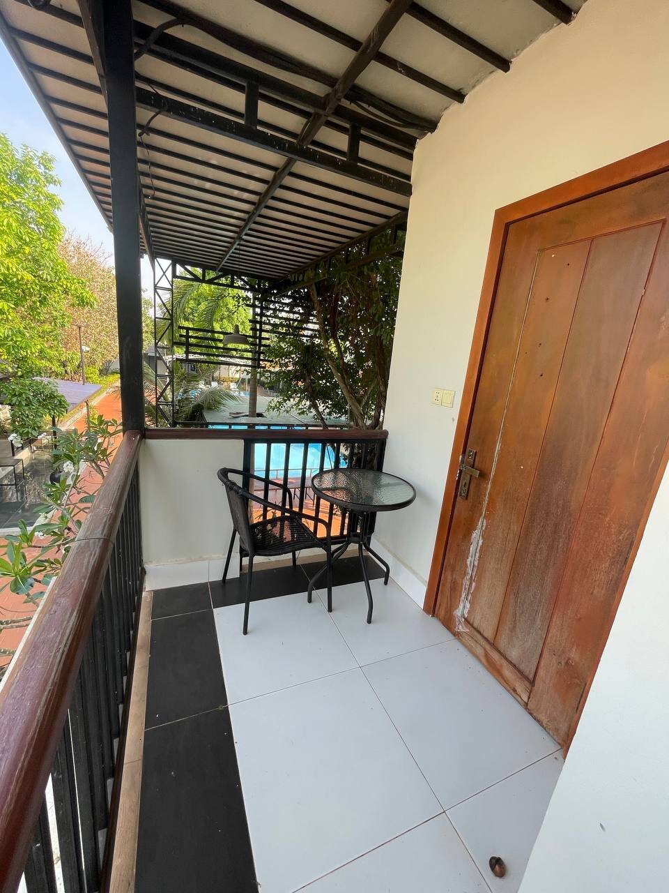 Private balcony of the Two-Storey apartment, Bungalow 1955
